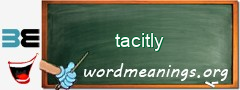 WordMeaning blackboard for tacitly
